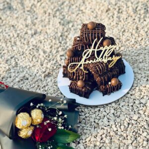 the sweet romance brownie tower